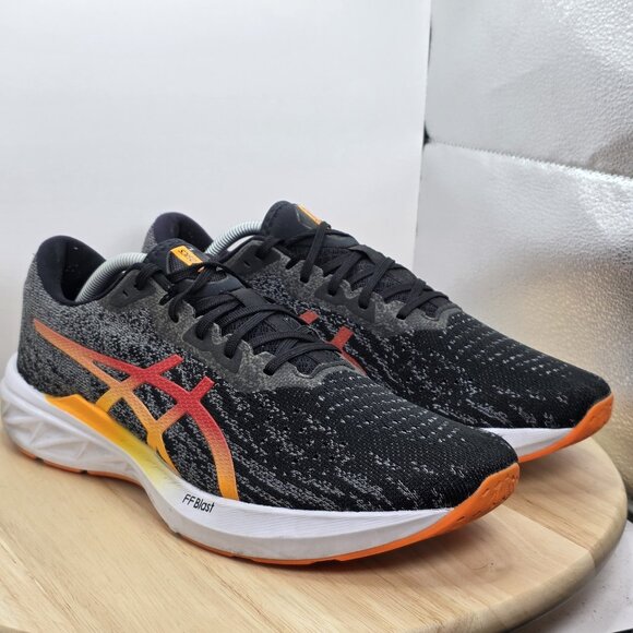ASICS Mens Black & Orange Dynablast 2 Running Shoes Trainers US 10.5 - Picture 5 of 9